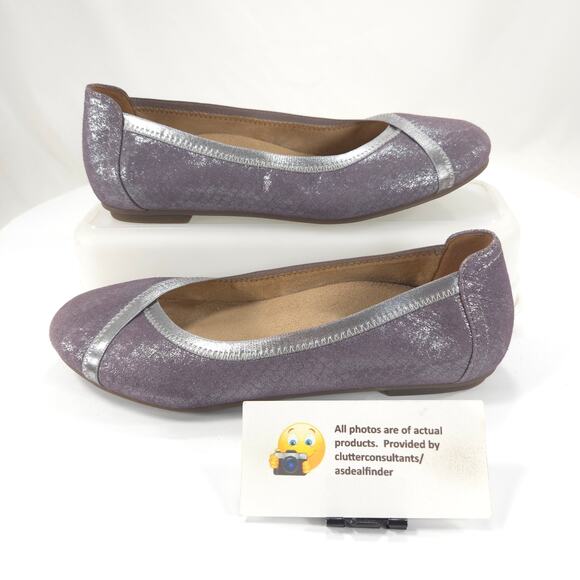 Vionic Caroll Slip On Casual Ballet Flat Womens Size 6 VS323 Shimmer Gray - Picture 5 of 9